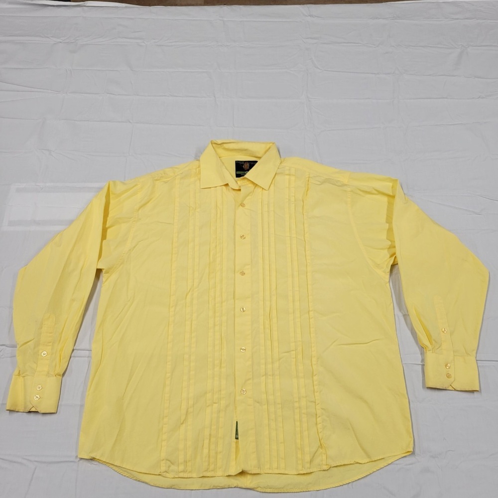 Meezan Artcouture yellow‎ tuxedo shirt size 3XL